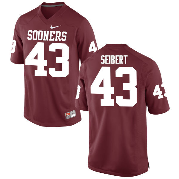 Oklahoma Sooners #43 Austin Seibert College Football Jerseys Game-Crimson